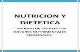 NUTRICION Y DIETETICA · 2012-05-12 · Formula Dieto sintética Kcal Distribución nutrimentos Kcal parciales Factor Atwater Gr/día Hidratos de carbono ... Una taza de frijoles