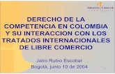 DERECHO DE LA COMPETENCIA EN COLOMBIA Y SU …sic.gov.co/recursos_user/documentos/articulos/Derecho_competencia.pdf · COMPETENCIA EN COLOMBIA Y SU INTERACCION CON LOS TRATADOS INTERNACIONALES