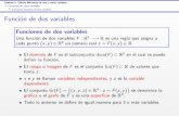 Funciones de dos variablesCap´ıtulo 2: C´alculo diferencial de una y varias variables Funciones de varias variables Las derivadas parciales El cambio a coordenadas polares Las coordenadas