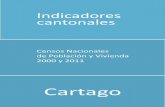 Indicadores cantonales...COSTA RICA | INDICADORES CANTONALES 87 CARTAGO Población por tipo de aseguramiento 0,6 13,7 37,2 48,5 Otras formas Sin seguro Directo Indirecto Mapa de hogares