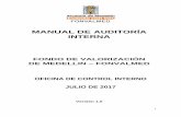 FONDO DE VALORIZACIÓN DE MEDELLIN FONVALMED OFICINA …fonvalmed.gov.co/wp-content/uploads/2017/07/MANUAL... · emitido por el Instituto de Auditores Internos (IIA por sus siglas