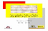 DEFINICIÓN DE LINEAMIENTOS TÉCNICOS, CONCEPTUALES Y · CICLO VITAL DEL ADULTO MAYOR 1. Política pública El análisis de las políticas públicas, en la concepción tradicional