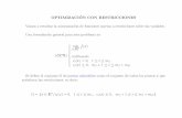 OPTIMIZACION CON RESTRICCIONES´aurea/MNOmaster3.pdf · OPTIMIZACION CON RESTRICCIONES´ Vamos a estudiar la minimizacio´n de funciones sujetas a restricciones sobre las variables.