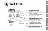 OM, Gardena, 1883, FlexControl, Programador de riego, 2013-11 · Con el programador de riego se puede regar automáticamente por entero el jardín a la hora deseada del día, hasta