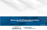 Manual de Procedimientos - Pueblagobiernoabierto.pueblacapital.gob.mx/transparencia_file/... · 2018-08-02 · Procedimiento para hacer efectivas las garantías expedidas a favor