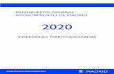 PRESUPUESTO GENERAL AYUNTAMIENTO DE MADRID · 213.distrito de puente de vallecas ... presupuesto general ayuntamiento de madrid 2020 inversiones territorializadas distrito: 202 arganzuela