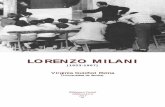 LLOORREENNZZOO MMIILLAANNII - omegalfa.es · Lorenzo Milani (1923-1967) - 4 - 1. Introducción Hablar de Lorenzo Milani (1923-1967), al igual que suele ocurrir con otros individuos