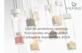 Uso de proteínas cárnicas funcionales en embutidos ... · Propiedades de Veprogel 105, 110, 115 •Alta capacidad de retención de agua •Alto contenido de proteínas ( sobre 95