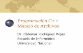 Programación C++ Manejo de Archivos · Programación C++ Manejo de Archivos Dr. Oldemar Rodríguez Rojas Escuela de Informática Universidad Nacional