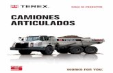CAMIONES ARTICULADOS · 2019-04-02 · La nueva gama de camiones articulados Terex tienen una capacidad de carga de 25 toneladas a 38 toneladas. Con nuestros TA250, TA300 y TA400,