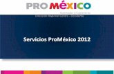 Servicios ProMéxico 2012mexicana para cubrir demanda internacional o de compañías transnacionales en México, importadoras, cadenas de compra internacional cuyo objetivo sea aumentar