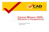 Canon Minero 2005 - Ciudadanos al DiaProyecto Integral de Gestión Ambiental de Residuos Sólidos Municipalidad Distrital de Independencia Ancash. agosto 2005 7 ... Cuarto informe