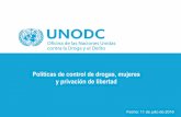 Políticas de control de drogas, mujeres y privación de libertad · 2016-08-16 · Necesidades de tratamiento específicas en el caso de mujeres drogodependientes • A nivel mundial,