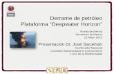 Derrame de petróleo Plataforma “Deepwater Horizon” · Derrame de petróleo Plataforma “Deepwater Horizon” Rueda de prensa Secretaría de Marina 12 Mayo 2010 Presentación