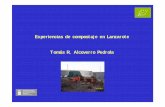 Experiencias de compostaje en Lanzarote Tomás R. Alcoverro ... · Condiciones para que funcione una pila de compost • Humedad 40 - 60 % • Aireación 50 % • pH 7 • Equilibrio
