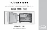CLAS 10 - CLEMSA · CON AUTOCHEQUEO En el cuadro de control CLAS 10 se puede conectar una dispositivo de seguridad con autochequeo, por ejemplo una fotocélula o bien una barrera