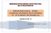 MANUAL DE ORGANIZACIÓN Y FUNCIONES (MOF)D.S. 005-90-PCM, reglamento de la ley de bases de la carrera administrativa, 6. Ley 27444, ley del Procedimiento administrativo general, 7.