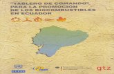 Documento de proyecto - OLADE · CEPAL – Colección Documentos de proyectos “Tablero de comando” para la promoción de los biocombustibles en Ecuador 4 4. Establecer mecanismos