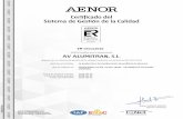 Certificado del Sistema de Gestión de la Calidad · 2020-03-03 · o Certificado del Sistema de Gestión de la Calidad Rafael GARCÍA MEIRO Director General AENOR INTERNACIONAL S.A.U.