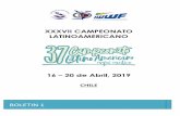 XXXVII CAMPEONATO LATINOAMERICANOfemew.mx/wp-content/uploads/2019/01/Boletin-1-XXXVII-Campeonato-Latinoamericano-de...glaciares de gran belleza, la majestuosidad de sus montañas,