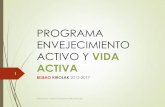 PROGRAMA ENVEJECIMIENTO ACTIVO · 2017-10-03 · área de trabajo de envejecimiento activo. innovación Y nuevos programas Bilbao Kirolak 5 . ... El programa destinado a incentivar