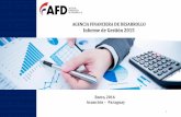 AGENCIA FINANCIERA DE DESARROLLO Informe de Gestión 2015 de Gestion AFD2015VF.pdf · 12 Bonos AFD Bonos en Circulación emitidos por la Agencia Financiera de Desarrollo “Al 31