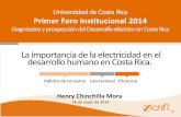 Universidad de Costa Rica Primer Foro Institucional 2014 · Fuerza Motriz Otros . Curva de Carga y usos del Sistema Industrial 35,30% ... Calentamiento de agua Refrigeración Aire
