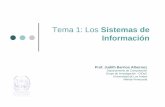 Tema 1: Los Sistemas de Información · z“un sistema de actividades humanas (realizadas con o sin instrumentos) diseñadas + + SISTEMAS DE INFORMACION AUTOMATIZACION DE OFICINA