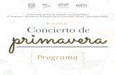 pendones ConciertoPrimavera2 · Libertango Astor Piazzolla (1921-1992) Banda de Música de los Pueblos Indígenas de la UNAM Canción Mixteca José López Alavés La Llorona Dominio
