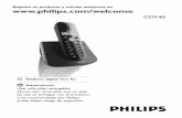 CD140 ES57 IFU - Philips · leer este manual del usuario antes de usar el CD140. Contiene información importante y notas acerca del teléfono. 1.1 Información de Seguridad Este