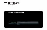 MAX T115 HD - Fte maximalreceivers.ftemaximal.com/manuals/MAX T115 HD_ES.pdf · 2015-03-31 · El lugar idóneo para instalar su receptor es junto al televisor y cualquier otra fuente