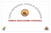 PUBLIC DISCLOSURE SCHEDULE...6 TMC, KUNDAPUR TOWN MUNICIPAL COUNCIL KUNDAPUR (2014-15) PUBLIC DISCLOSURE SCHEDULES 4. ROADS & BRIDGES Sl.No Function s as per 12th Schedule Agency Responsible