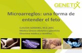 Microarreglos: unaforma de entender el feto · CLAUDIA SERRANO, M.D.,MSC MédicaGineco-obstetra y genetista Directoramédica y científica Genética, confiable e innovadora Microarreglos: