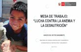 “LUCHA CONTRA LA ANEMIA Y LA DESNUTRICIÓN” · un niño muera antes de cumplir 5 años ¹/. En el Perú, aumenta el ingreso del hogar en 3.43% para los más pobres ²/. ¹/. Gunther