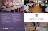 diptico comuniones 2018 - Club Cordillera · • Directorio de mesas • Regalo figura de tarta recordatorio • Pabellón polideportivo, campo de fútbol, pista de baloncesto, mini-golf