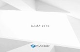 GAMA 2015 - Piaggio · Piaggio MP3 Yourban, es el tres ruedas compacto y de líneas ligeras, ágil y manejable, ideal para desenvolverse en el tráfico con total seguridad. Disponible