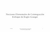 Nociones Elementales de Cointegración Enfoque de Engle-Granger · HL Mata Nociones Elementales de Cointegración Procedimiento de Engle-Granger 10 Datos: Descripción Los series