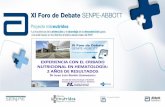 Diapositiva 1 Foro/XI...Foro de Debate SENPE-ABBOTT Proyecto másnutridos EXPERIENCIA CON EL CRIBADO NUTRICIONAL EN HEMATOLOGíA: 2 AÑOS DE RESULTADOS Dr Juan Luis Burón Llarnazares