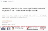 Métodos y técnicas de investigación en revistas españolas ...eprints.rclis.org/29320/1/CRECS_2016_nferranf.pdf · Métodos y técnicas de investigación en revistas españolas