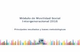 Módulo de Movilidad Social Intergeneracional 2016 · Dimensiones de la movilidad social intergeneracional El estudio de la movilidad social intergeneracional se enfoca en cuatro