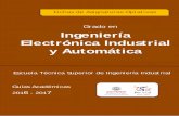 Grado en Ingeniería Electrónica Industrial y Automática · Ed. Thomson-Paraninfo, 2008. KUO, B. " Sistemas automáticos de control" (7ª Edición). Ed. Prentice-Hall, 1996. LÓPEZ