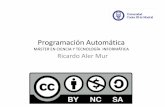 Programación Automática - UC3Mocw.uc3m.es/ingenieria-informatica/programacion...BC: Artículos básicos “An example of using imitation on-line, during the actual gameplay, is the