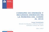 CONSUMO DE ENERGÍA Y RECURSOS HÍDRICOS EN LA MINERÍA … · 2017-07-05 · LX/SX/EW Refinería Fundición Concentradora Mina Subterránea Mina Rajo. CONSUMO TOTAL ENERGÍA ELÉCTRICA