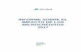 INFORME SOBRE EL IMPACTO DE LOS MICROCRÉDITOS · 2019-11-13 · Estudio sobre el impacto de los microcréditos 2017 2 ÍNDICE 1. Resumen ejecutivo 2. Los beneficiarios de microcréditos