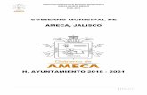 GOBIERNO MUNICIPAL DE AMECA, JALISCO · 2018-12-04 · Ley de Transparencia e Información Pública del Estado de Jalisco Ley del Gobierno y la Administración Pública Municipal