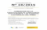 Caratula Licitacion P blica 18-2015.doc) - Neuquén · 2015-12-03 · La Municipalidad de Neuquén llama a Licitación Pública para otorgar en concesión la explotación de la confitería,