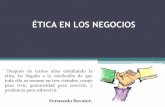 ÉTICA EN LOS NEGOCIOSblog.espol.edu.ec/vicenteriofrio/files/2013/09/Etica-Presentacion.pdfrealiza de modo consciente y libre. •La ética es una rama de la filosofía que se ocupa