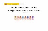 Afiliación a la Seguridad Social³n-abril-2019.pdfEvolución de la afiliación de trabajadores extranjeros 20 ... El número medio de afiliados al Sistema de la Seguridad Social durante