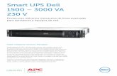 Smart UPS Dell 1500 – 3000 VA 230 V · no necesita pies para la instalación en torre). Garantía de tres años: Un año adicional de garantía para su total tranquilidad. Smart-UPS