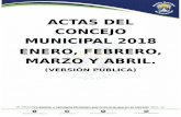 ACTAS DEL CONCEJO MUNICIPAL 2018 ENERO, FEBRERO, … · 2018-05-29 · asienten las Actas de Sesiones del Concejo Municipal de la Ciudad de Soyapango, Departamento de San Salvador,